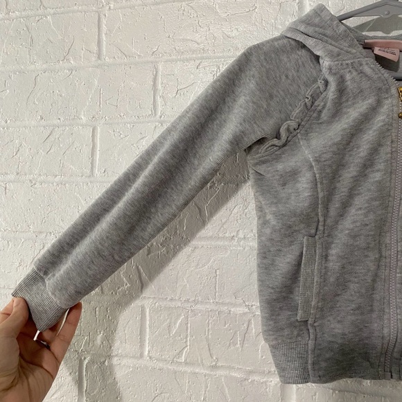 Juicy Couture Kids Gray Velour Track Suit Zip Up Jacket - Picture 3 of 8